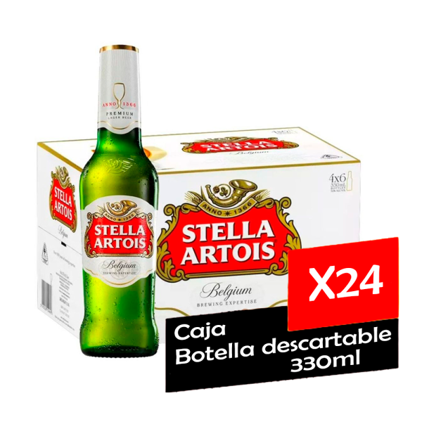 Stella Artois cerveza botella descartable 330ml ec ecuador freesoulmarket